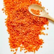 uncooked red lentils