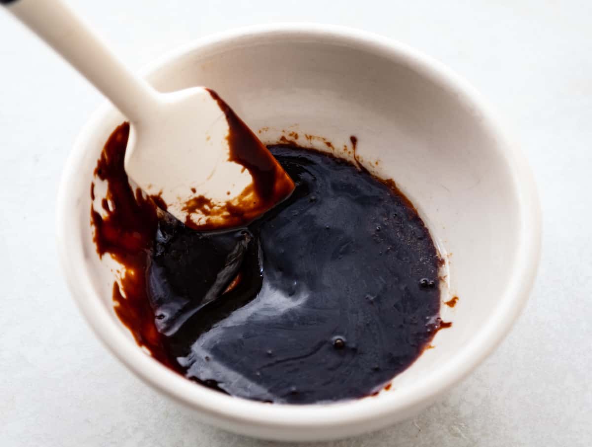 thick balsamic glaze in a bowl