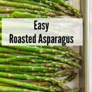 roasted asparagus on a sheet-pan