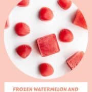 ice cubes made from watermelon and coconut water