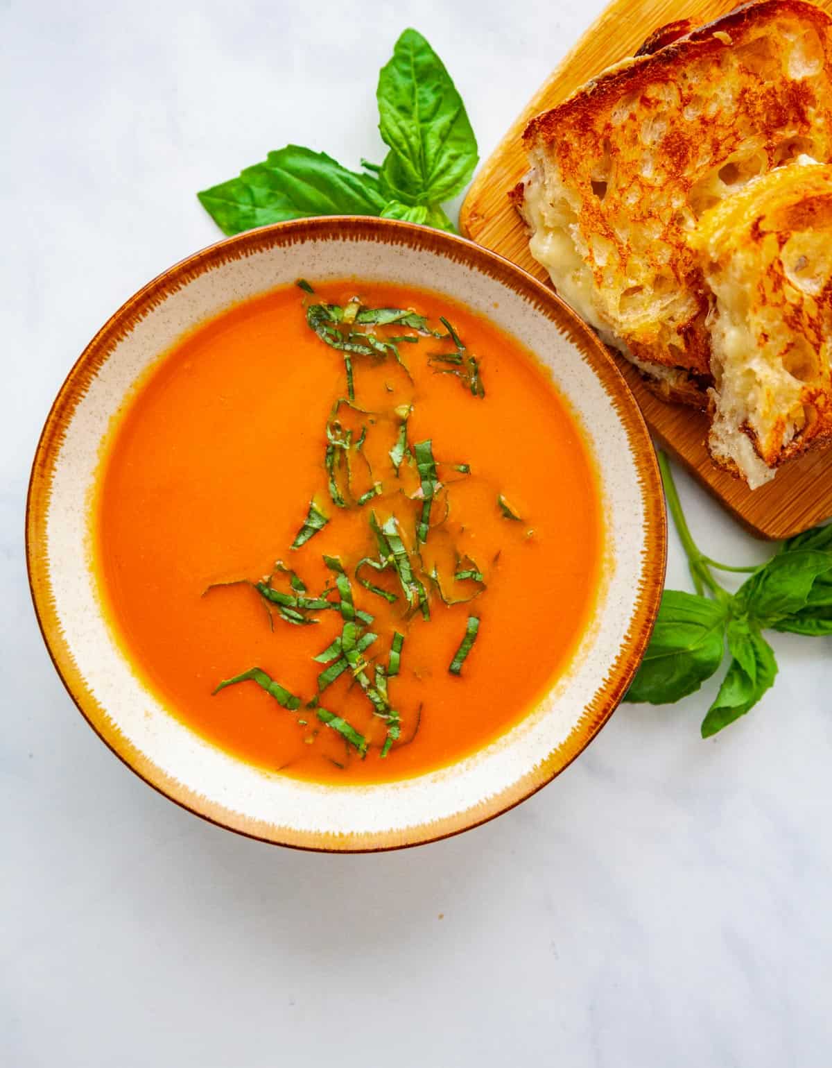 a bowl of tomato soup